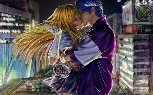 Cute Anime Couple Background Download Free.