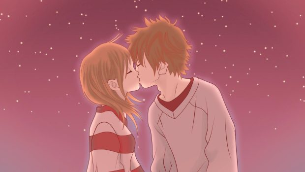 Cute Anime Couple HD Photo.