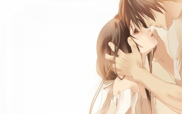 Cute Anime Couple Wallpaper.