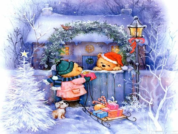 Cute Christmas Background HD.