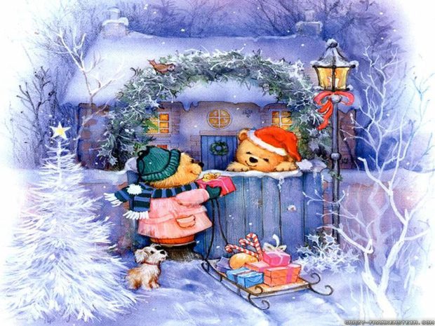 Cute Christmas Background HD.