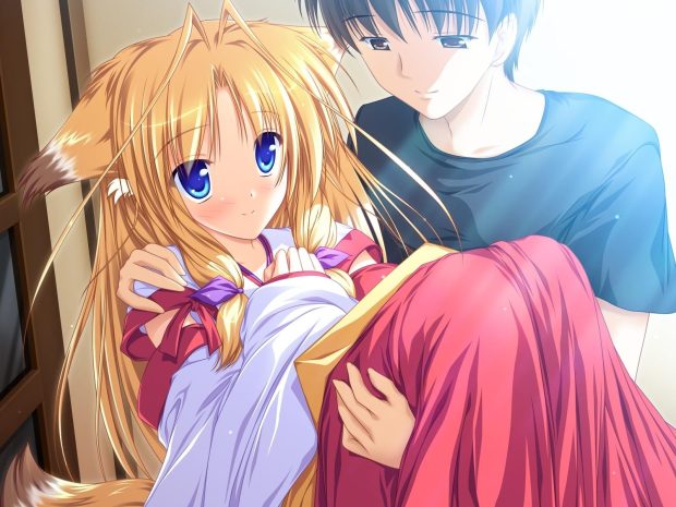 Download Free Cute Anime Couple Wallpaper.