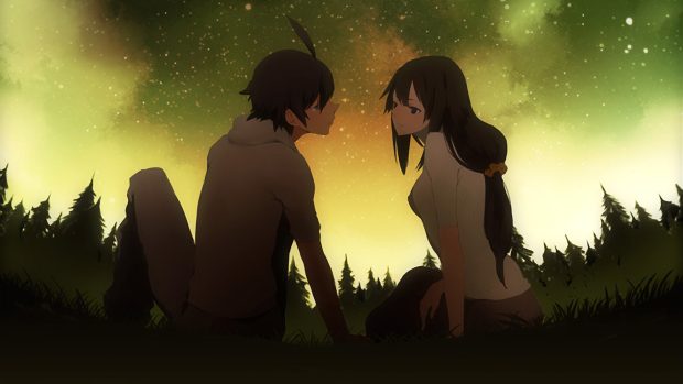 Free Download Cute Anime Couple Image.