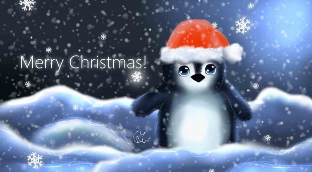 Free cute Christmas wallpaper.