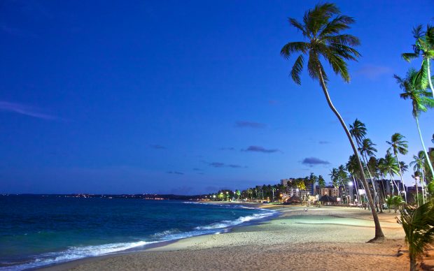 HD Beach At Night Photo.