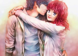 HD Cute Anime Couple Image.