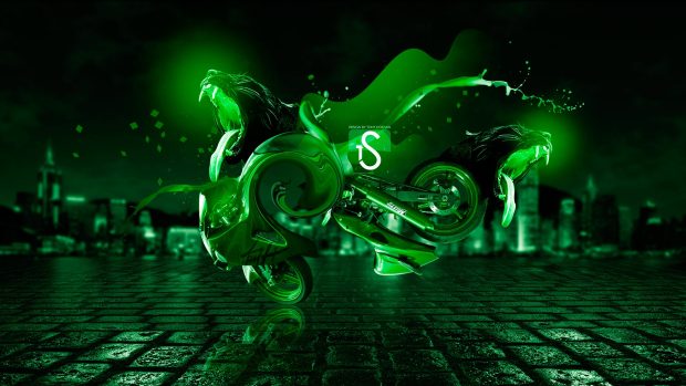 HD Green Neon Backgrounds.