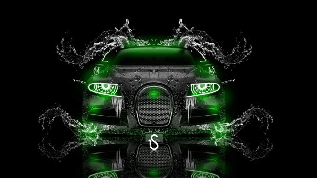 HD Green Neon Photo Free.