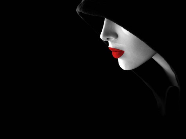 HD Red Lips Background.