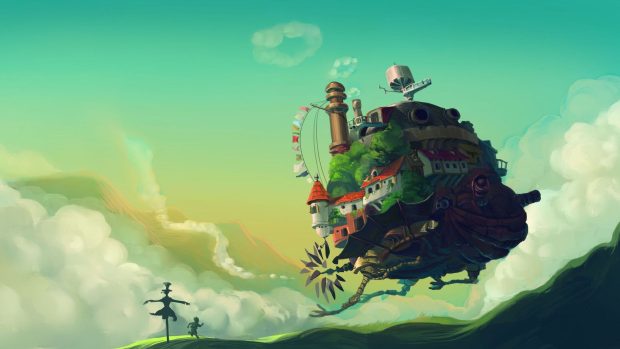 Howls moving castle anime hd wallpaper 1920x1080.