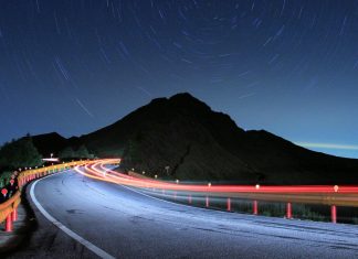 Night road amazing photos.