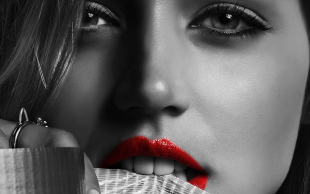 Red Lips Background.