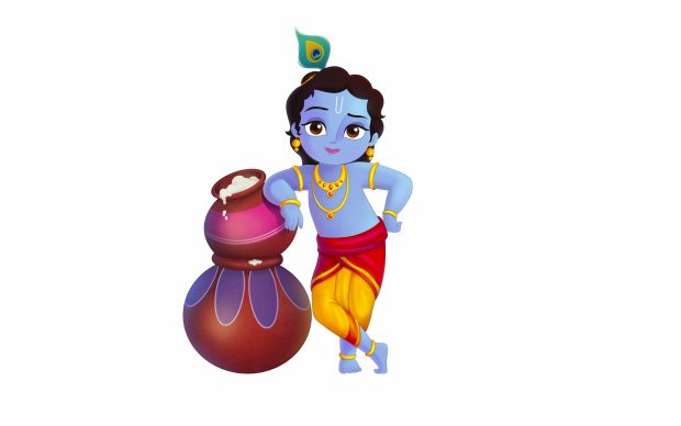 Shree Krishna animation wallpaper.