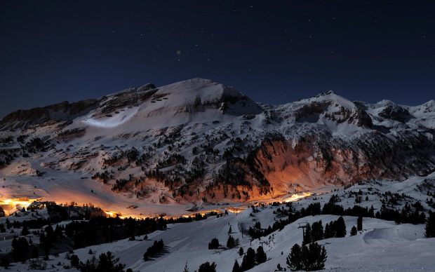 Snowy Mountains Backgrounds.