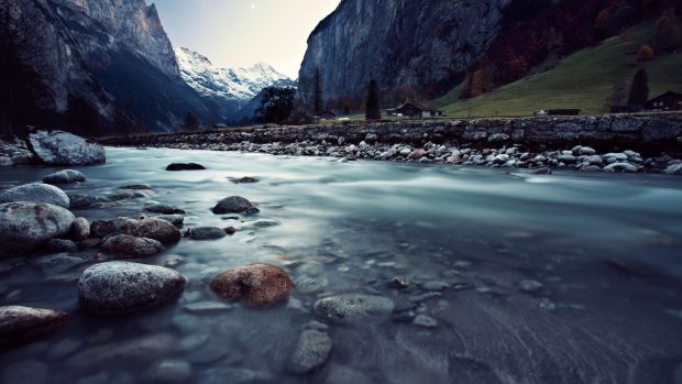 Swiss the Lauterbrunnen landscape pictures desktop wallpaper 1920x1080.