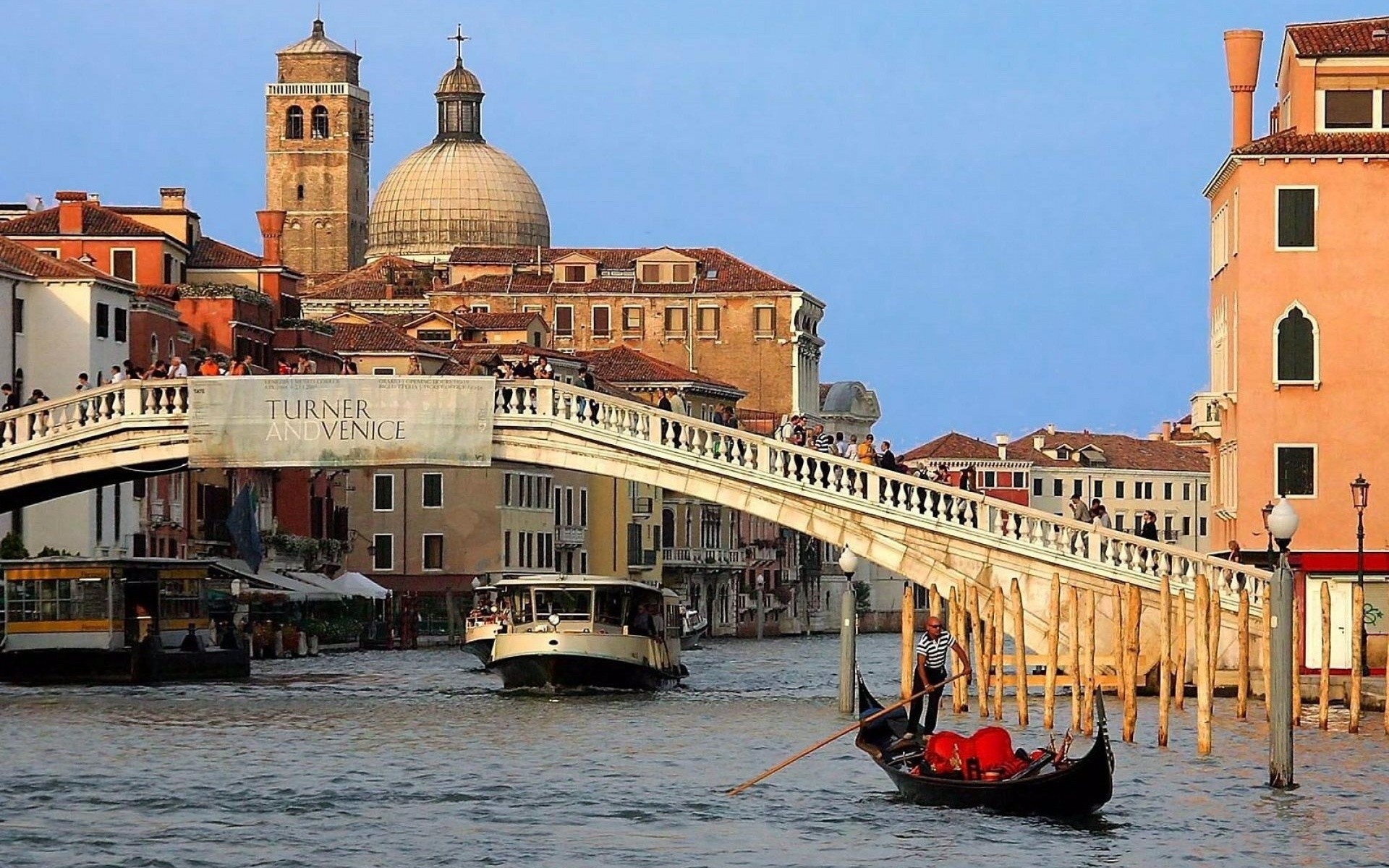 страны архитектура лодки река Венеция Италия ночь загрузить