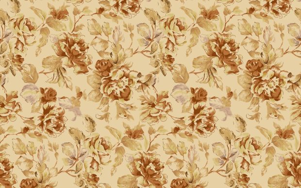 Vintage Flower Pattern Wallpaper.