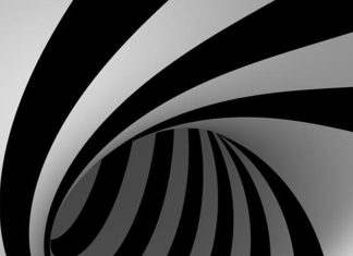 3D Black And White Swirl iphone wallpaper.