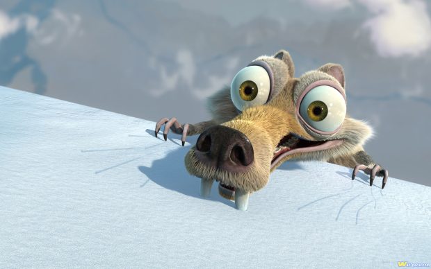 3D Cartoon Ice Age Funny Wallpaper.