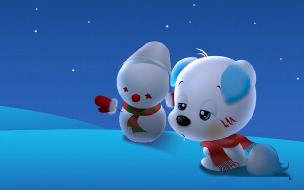 3D Cartoon Wallpaper Cute Puppy.