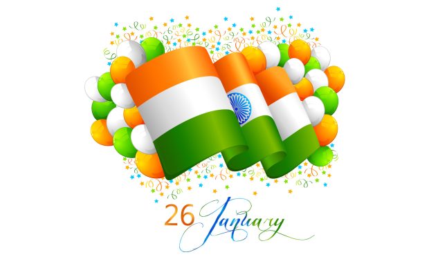 3D Indian Flag Background.