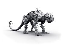 3D Lizard Robot Background.