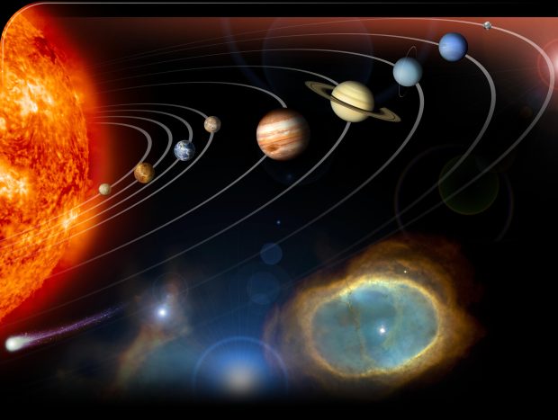 3D Solar System Wallpaper.