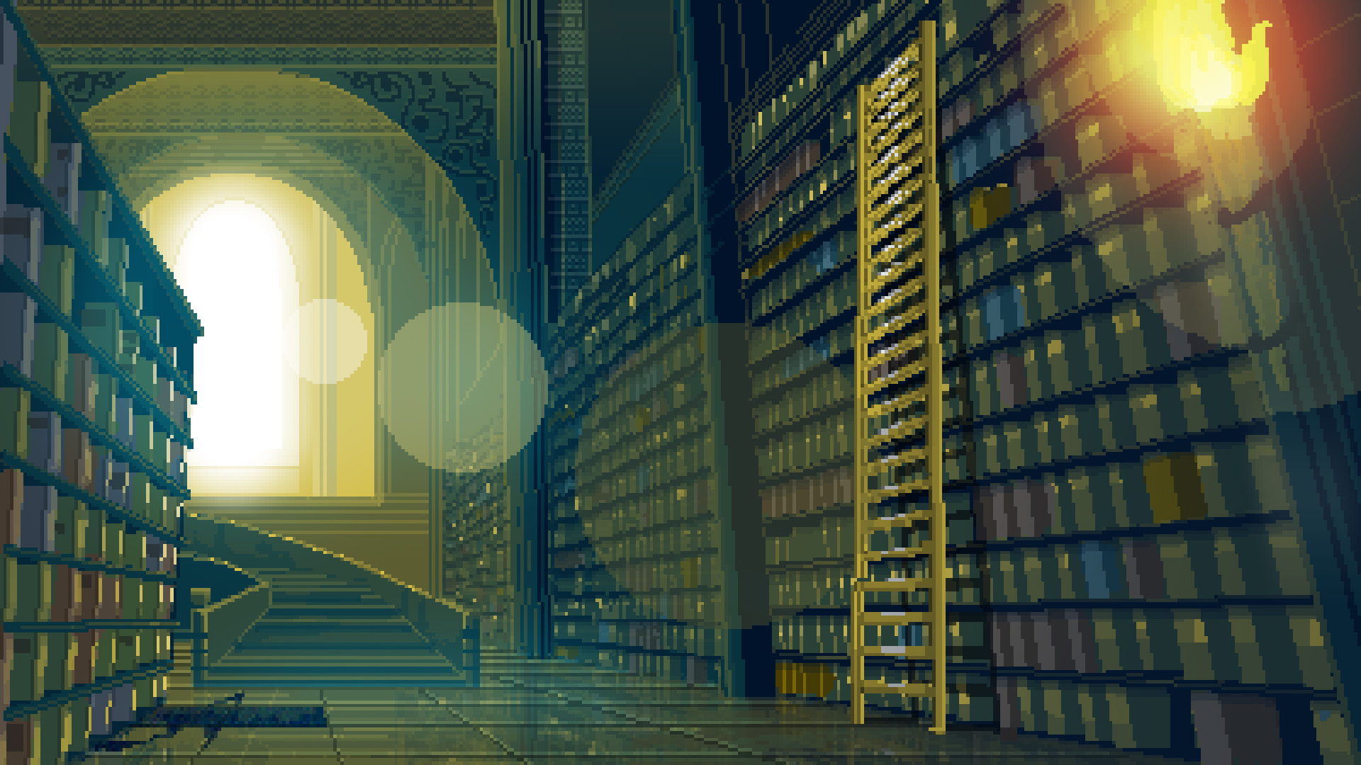 8 Bit Library Background PixelsTalkNet