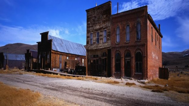 Abandoned Western Town HD Background.