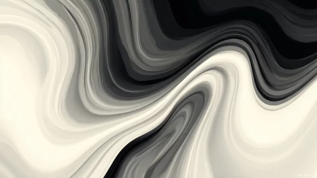 Abstract ripple patterns in monochrome tones creating widescreen minimalist wallpaper with elegant flow flat illustration.