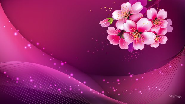 Apple Blossom Pink HD Desktop Background