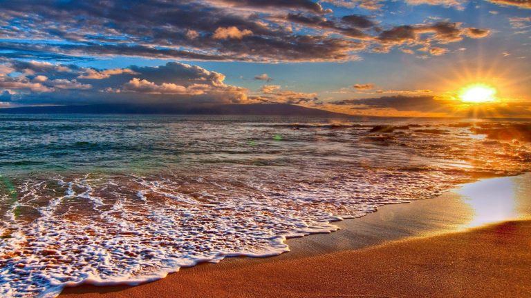 HD Sunset Beaches Backgrounds - PixelsTalk.Net