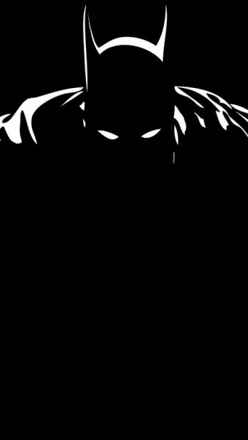 Batman black and white black iphone wallpaper.