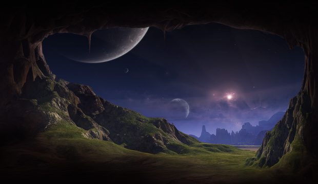 Beautiful Alien Planet Wallpaper.