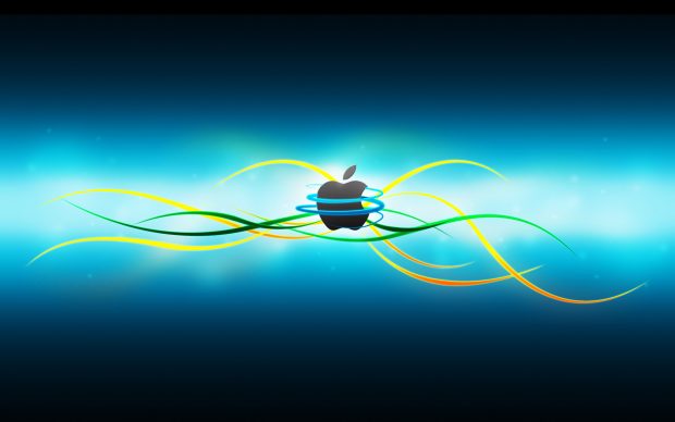 Beautiful Apple 3D Background.