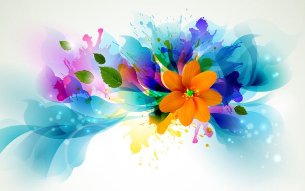 Beautiful Bright Flowers Art Images.