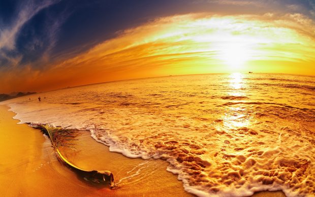Beautiful Sunset Beaches Background.