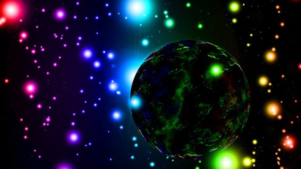 Best desktop wallpapers to download neon space planet hd.