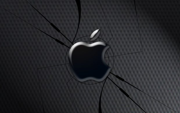 Black Apple 3D Wallpaper.