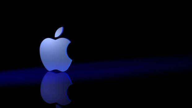 Black Apple Background 3D.