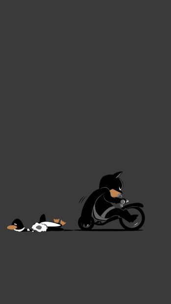 Black cat officer funny iPhone 7 wallpaper 1080x1920.