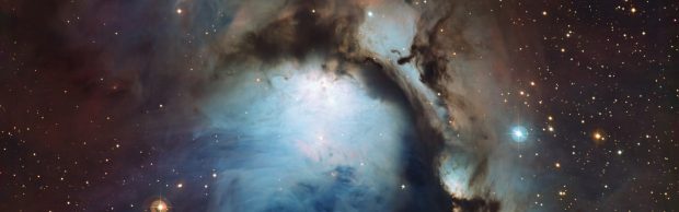 Blue Hole Nebula Panoramic Wallpaper.