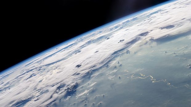 Cloudy Earth View From Space Wallpaper 1920x1080.