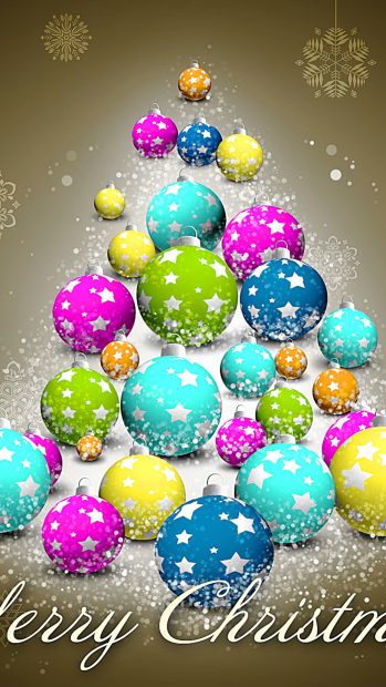 Colorful Christmas iphone wallpaper.