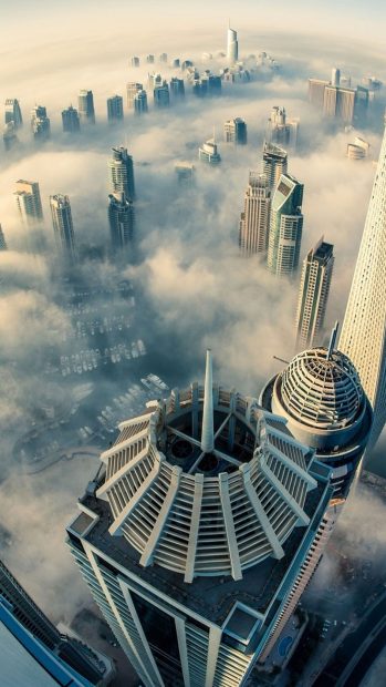 Cool Dubai Tallest Building Sky View Background for Iphone.