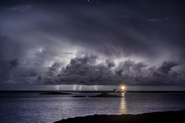 Cool Lightning Storm Background.