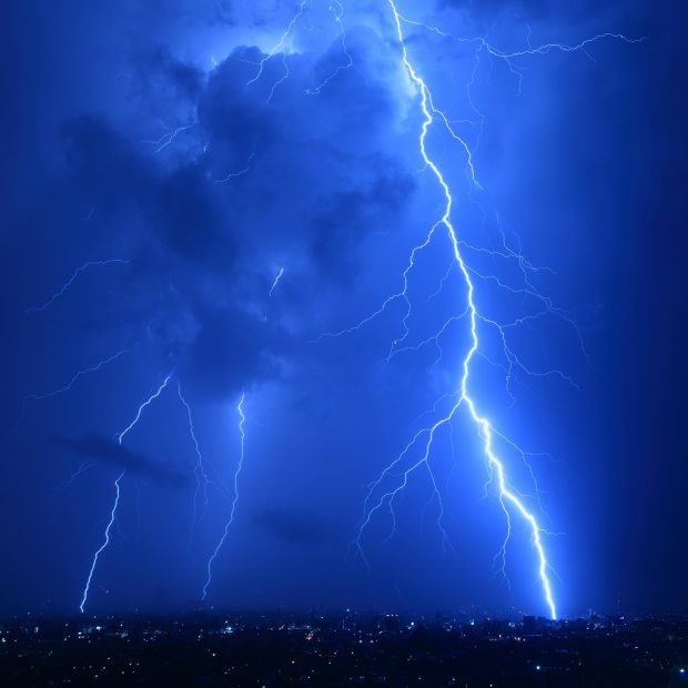 Cool Lightning Strikes ipad air wallpaper.