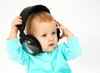 baby and head-phones