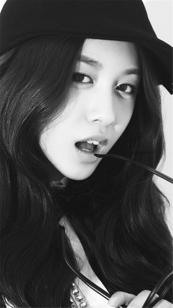 Cute Sweet Korean Girl Black And White Pictures.