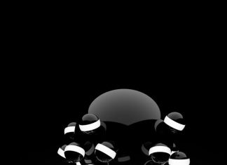 Dark Spheres 3D Iphone Background.